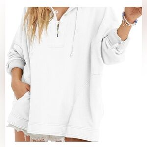 White Oversized Aerie Hoodie Womens size small